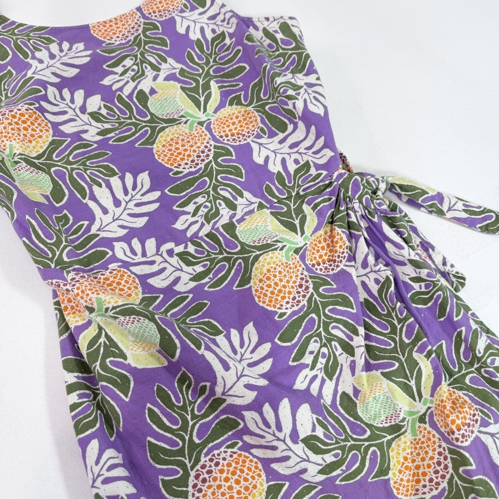 Pataloha Patagonia Dress Womens 8 Tropical Floral Smocked Cotton Midi Sundress - Picture 3 of 12
